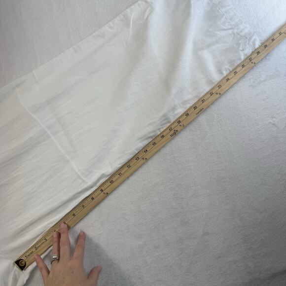 Gap Sz L Drawstring Linen Blend Pants White Pull On Easy Wide Leg Casual Women's - Picture 10 of 13